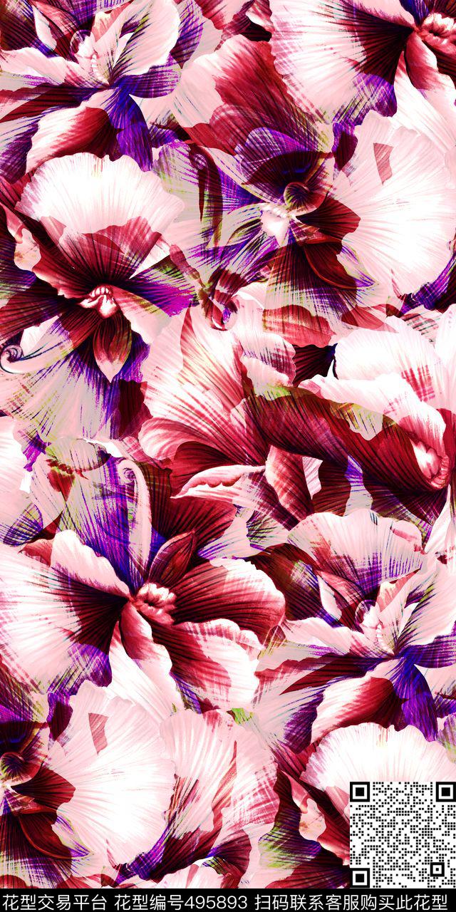 数码印花欧美流行潮流时尚家纺数码印花华亿平台下载（图片编号: 495893） - 瓦栏（Walan）