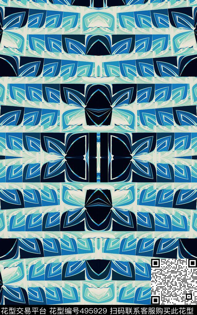 数码科技变形几何沙发布数码印花华亿平台下载（图片编号: 495929） - 瓦栏（Walan）