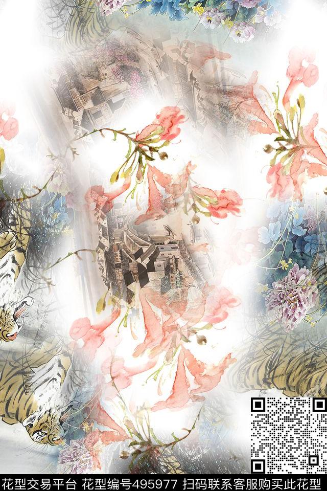 时尚大牌服装数码印花华亿平台下载（图片编号: 495977） - 瓦栏（Walan）