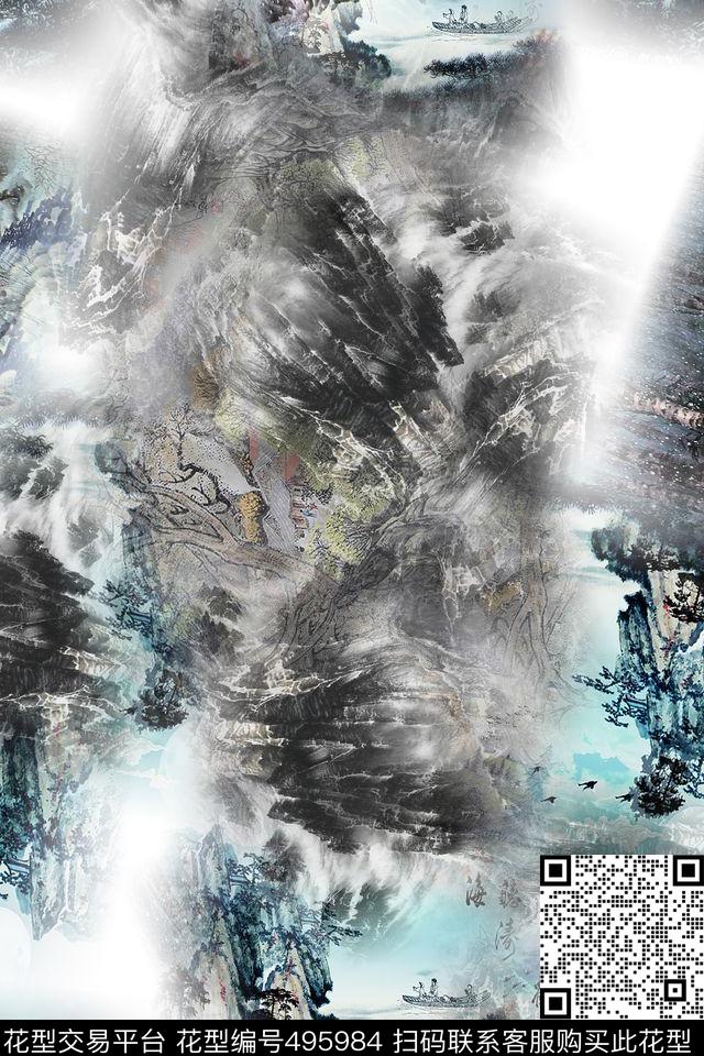 大牌花卉时尚数码印花华亿平台下载（图片编号: 495984） - 瓦栏（Walan）