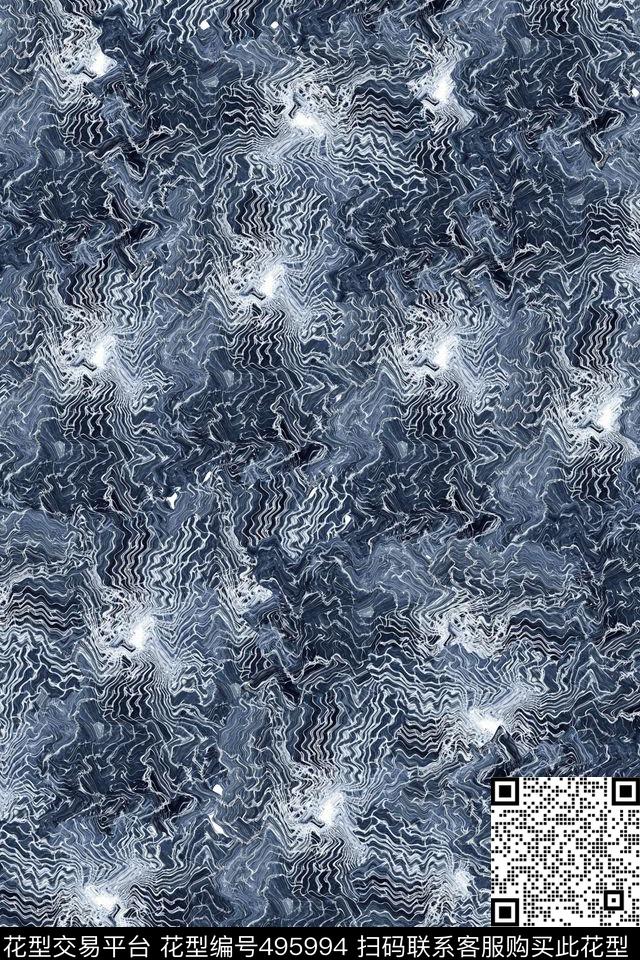 抽象创意服装面料创意设计图案数码印花华亿平台下载（图片编号: 495994） - 瓦栏（Walan）