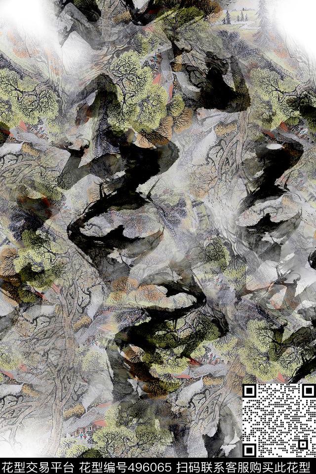 背影时尚大牌数码印花华亿平台下载（图片编号: 496065） - 瓦栏（Walan）