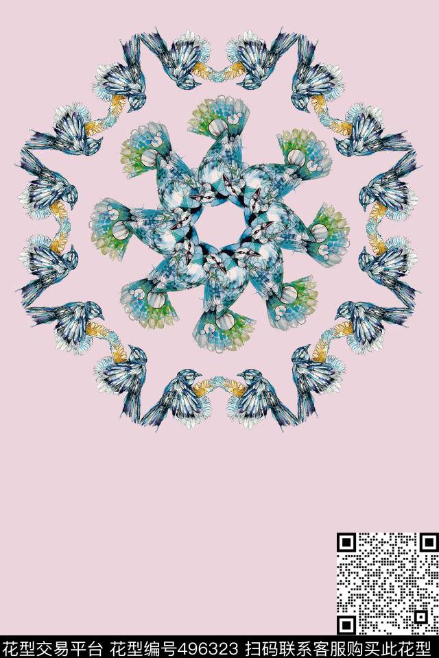 T恤衬衫创意服装面料数码印花华亿平台下载（图片编号: 496323） - 瓦栏（Walan）