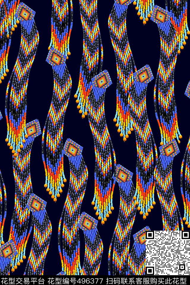 多彩民族饰品数码印花华亿平台下载（图片编号: 496377） - 瓦栏（Walan）