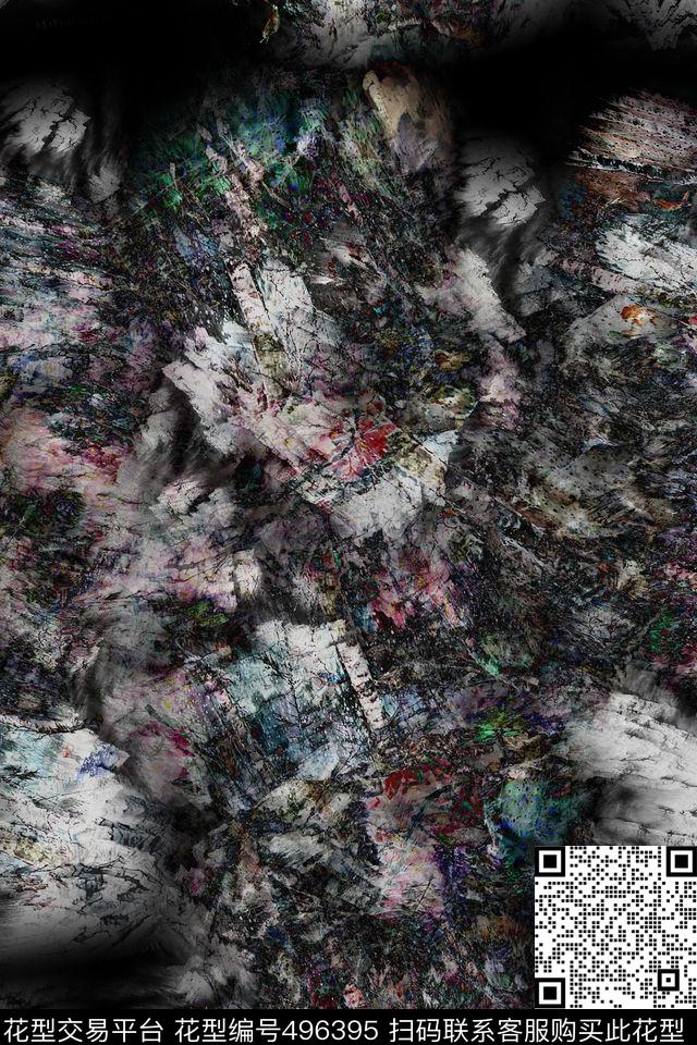 时尚大牌花卉数码印花华亿平台下载（图片编号: 496395） - 瓦栏（Walan）