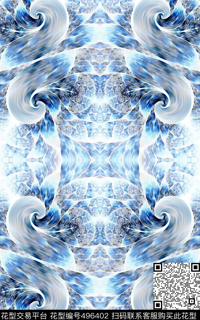 抽象数码科技3D立体数码印花华亿平台下载（图片编号: 496402） - 瓦栏（Walan）