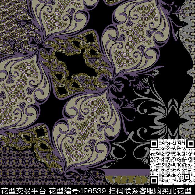 休闲风对称华亿平台解构传统印花华亿平台下载（图片编号: 496539） - 瓦栏（Walan）