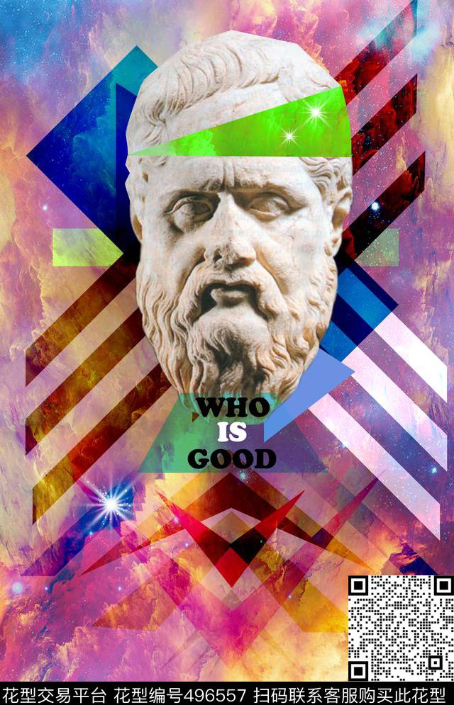 抽象唯美女士衬衫定位女装T恤星空雕塑数码印花华亿平台下载（图片编号: 496557） - 瓦栏（Walan）