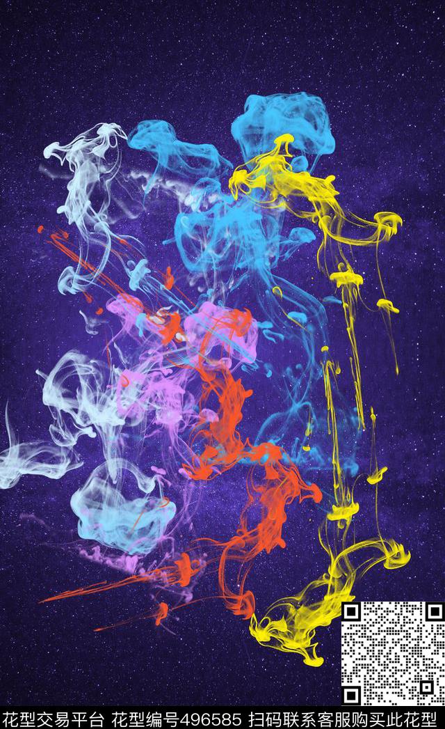 动感墨点墨痕数码印花华亿平台下载（图片编号: 496585） - 瓦栏（Walan）