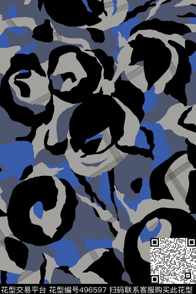 流行时尚简约色块线条衬衫裙子箱包传统印花华亿平台下载（图片编号: 496597） - 瓦栏（Walan）