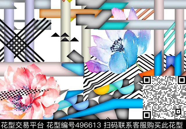 立体花卉立体花卉数码印花华亿平台下载（图片编号: 496613） - 瓦栏（Walan）