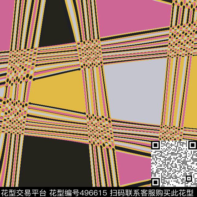 时尚几何抽象数码印花华亿平台下载（图片编号: 496615） - 瓦栏（Walan）