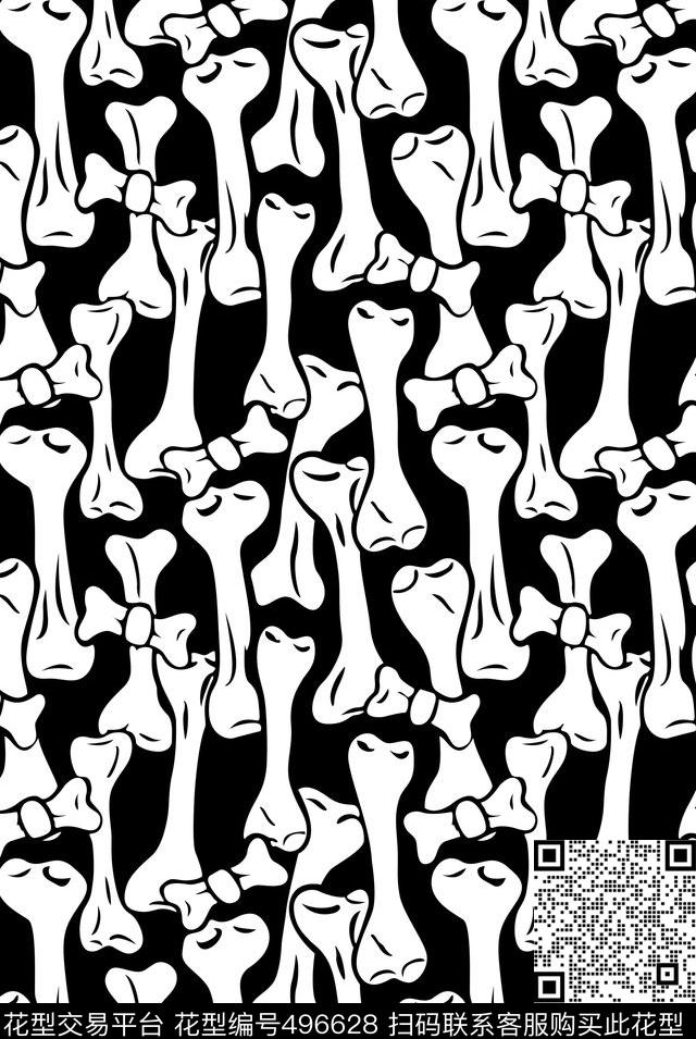 时尚可爱骨头华亿平台复古通用华亿平台传统印花华亿平台下载（图片编号: 496628） - 瓦栏（Walan）