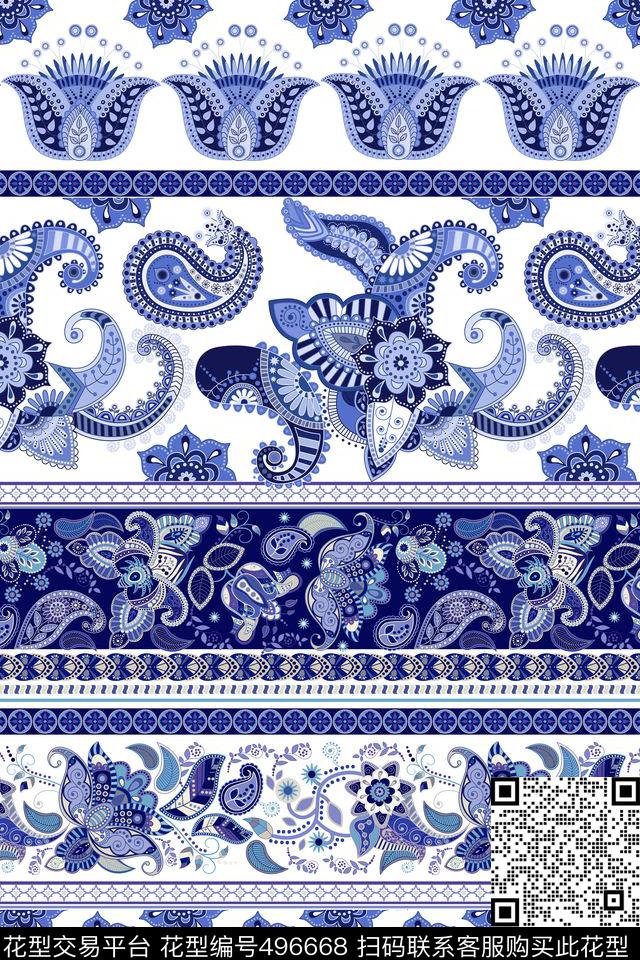 民族风佩斯利火腿纹传统印花华亿平台下载（图片编号: 496668） - 瓦栏（Walan）