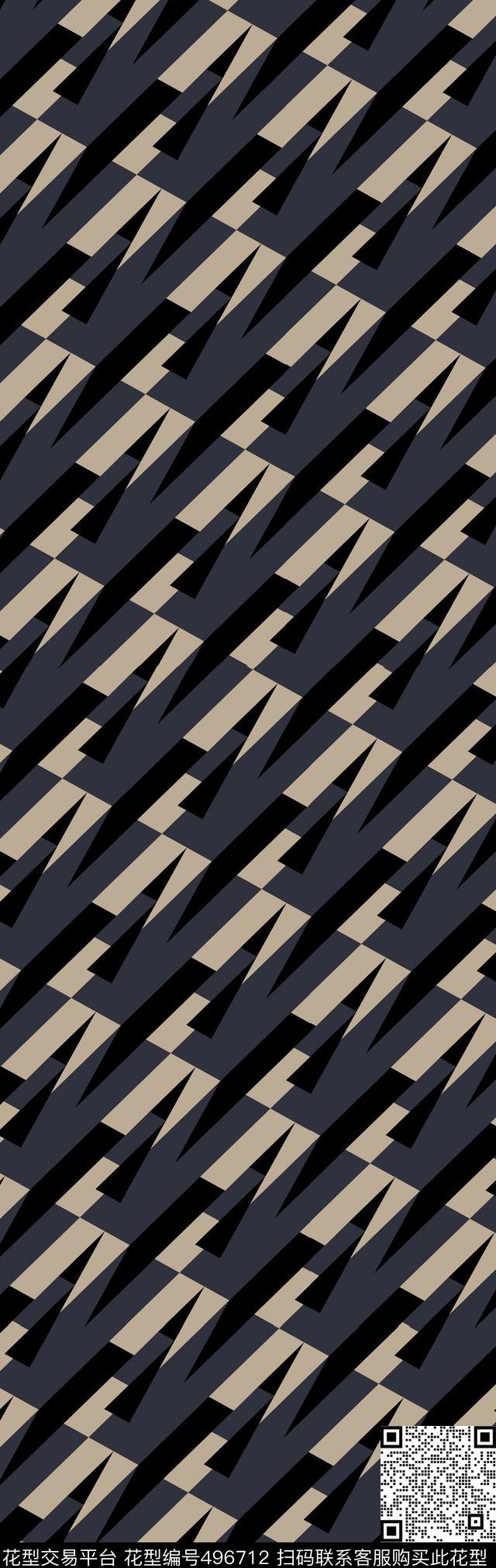 抽象灰色几何传统印花华亿平台下载（图片编号: 496712） - 瓦栏（Walan）