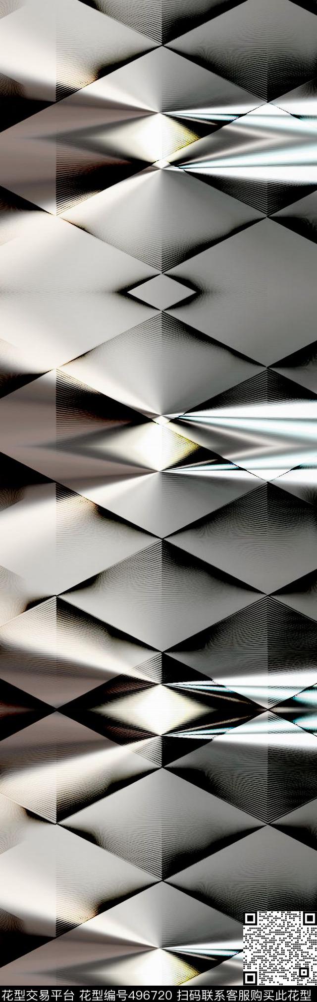 抽象几何数码喷绘数码印花华亿平台下载（图片编号: 496720） - 瓦栏（Walan）