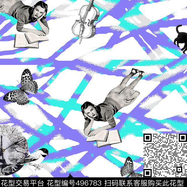 几何迷彩午后数码印花华亿平台下载（图片编号: 496783） - 瓦栏（Walan）