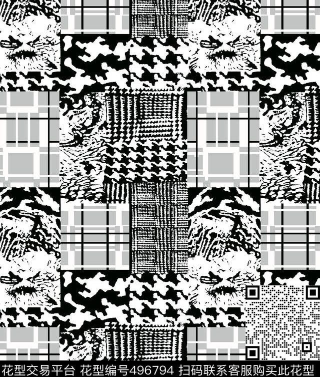 休闲清新分色传统印花华亿平台下载（图片编号: 496794） - 瓦栏（Walan）