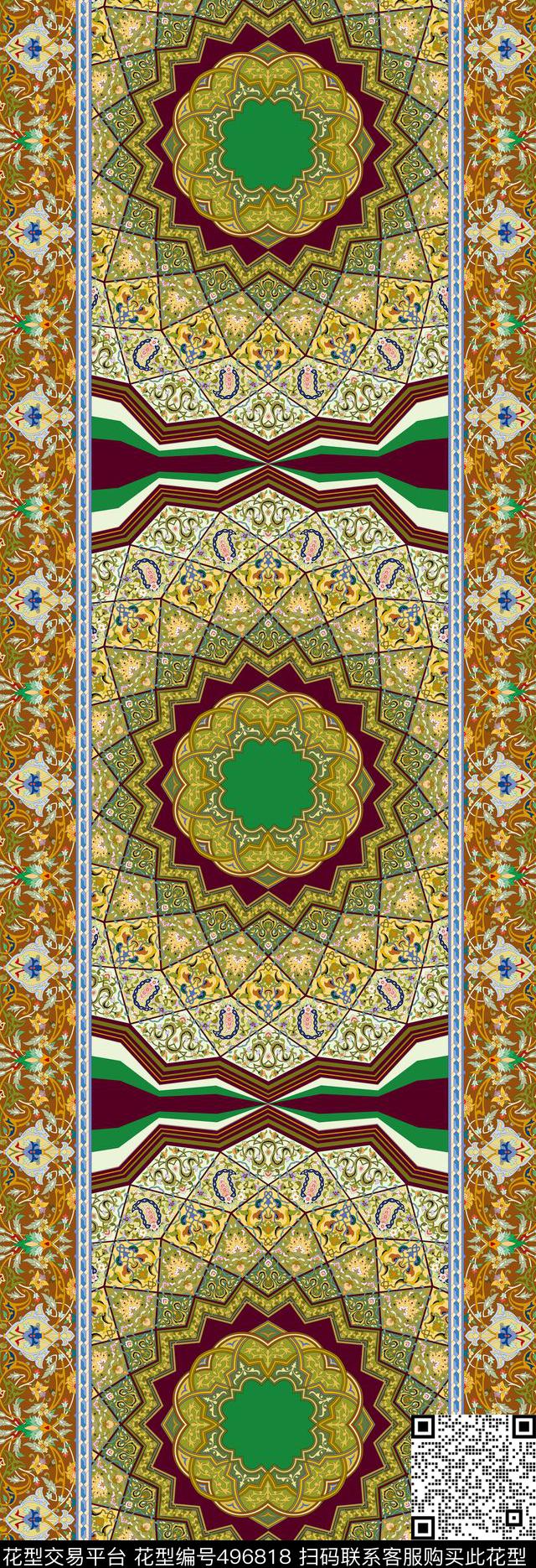 民族风伊斯兰风格中东风格传统印花华亿平台下载（图片编号: 496818） - 瓦栏（Walan）