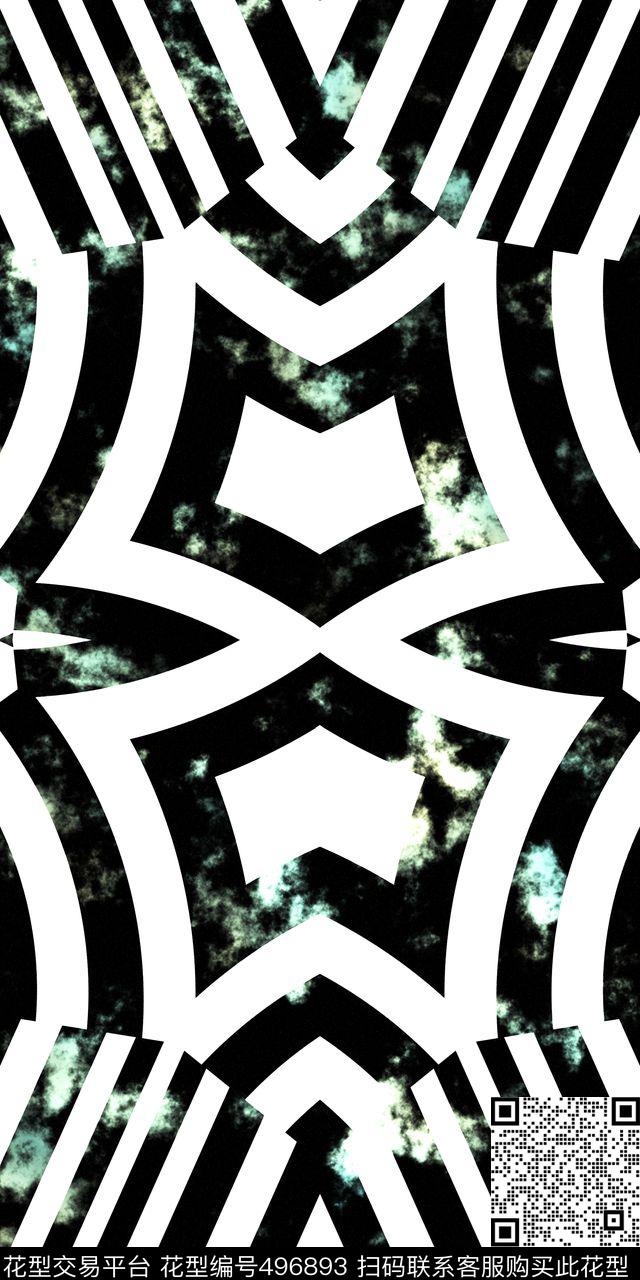 黑白雾气烟雾数码印花华亿平台下载（图片编号: 496893） - 瓦栏（Walan）