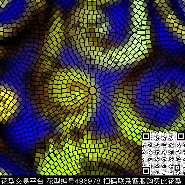 几何圆圈菱形四边形多边形不规则数码印花华亿平台下载（图片编号: 496978） - 瓦栏（Walan）