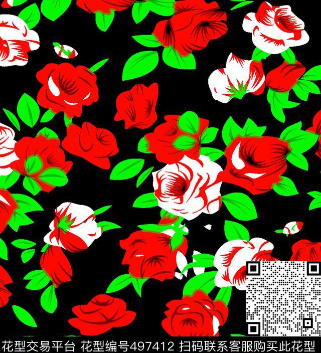 几何字母格子传统印花华亿平台下载（图片编号: 497412） - 瓦栏（Walan）