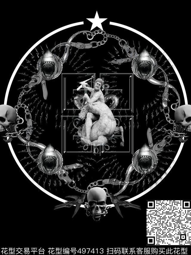 巴宝莉潮流纪梵希风格数码印花华亿平台下载（图片编号: 497413） - 瓦栏（Walan）