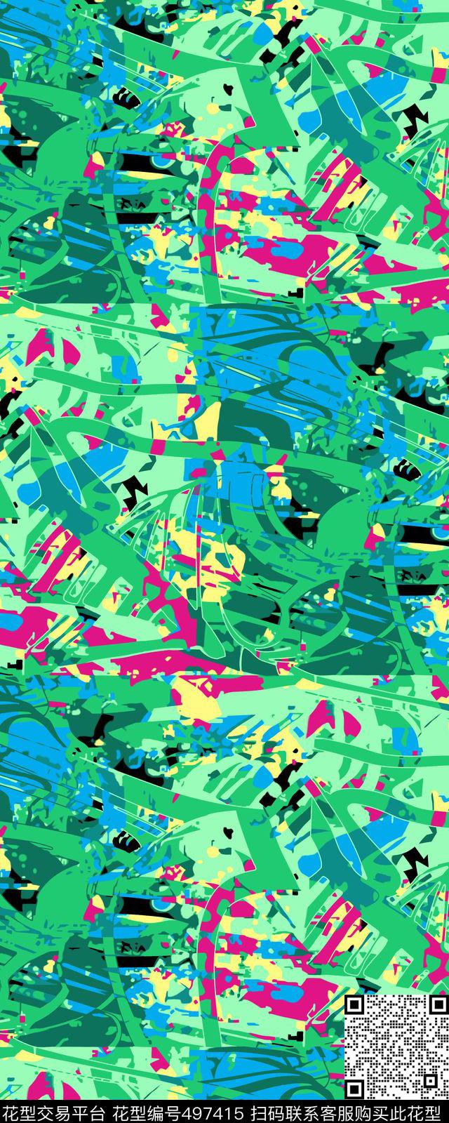 衬衫裙子大气时尚色块条纹传统印花华亿平台下载（图片编号: 497415） - 瓦栏（Walan）