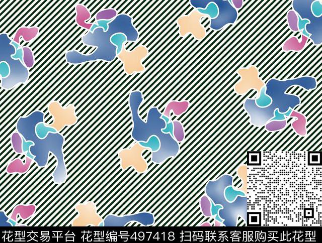 几何简单中国风数码印花华亿平台下载（图片编号: 497418） - 瓦栏（Walan）