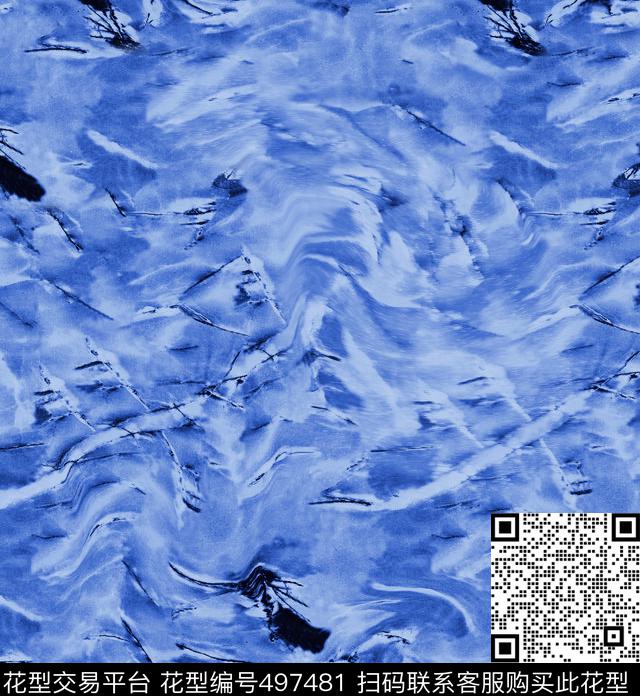 潮流时尚大牌抽象矿石纹理男装数码印花华亿平台下载（图片编号: 497481） - 瓦栏（Walan）