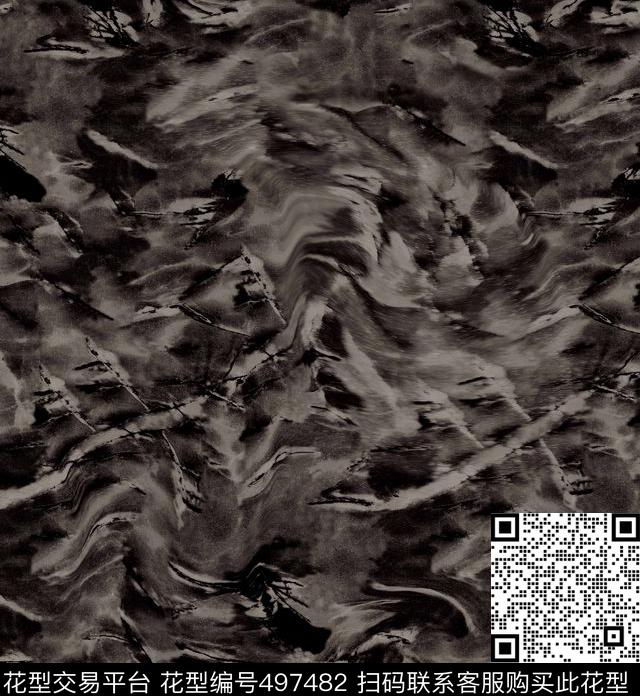 潮流时尚大牌抽象矿石纹理男装数码印花华亿平台下载（图片编号: 497482） - 瓦栏（Walan）