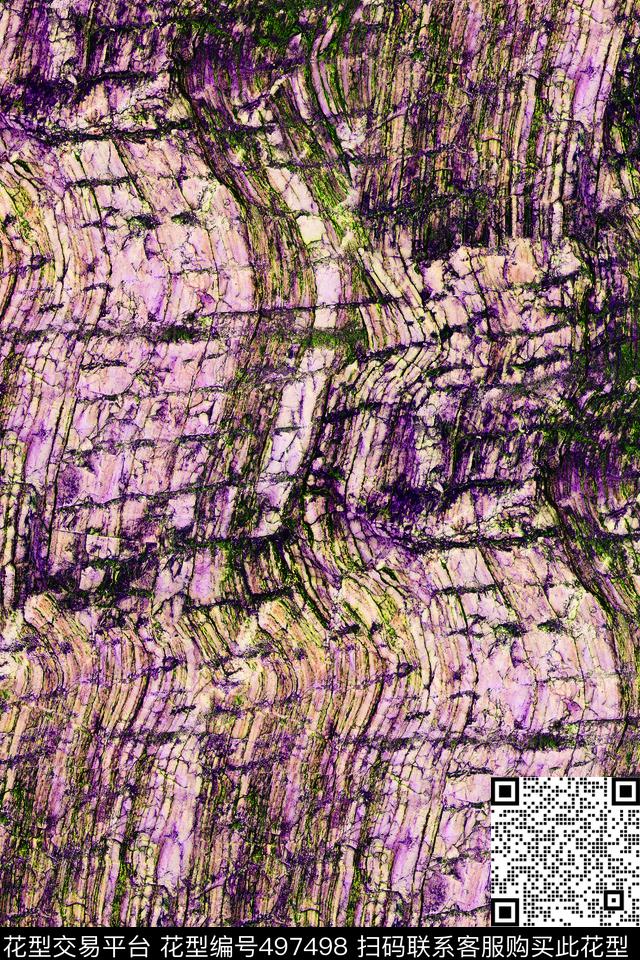 风景潮流时尚大牌抽象自然机理数码印花华亿平台下载（图片编号: 497498） - 瓦栏（Walan）