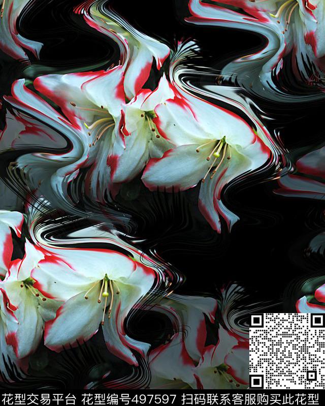 潮流抽象复古数码印花华亿平台下载（图片编号: 497597） - 瓦栏（Walan）