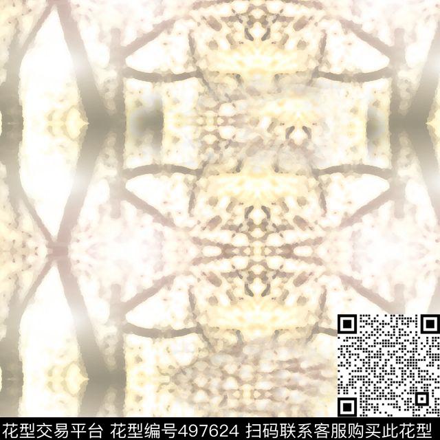 抽象黄色朦胧数码印花华亿平台下载（图片编号: 497624） - 瓦栏（Walan）