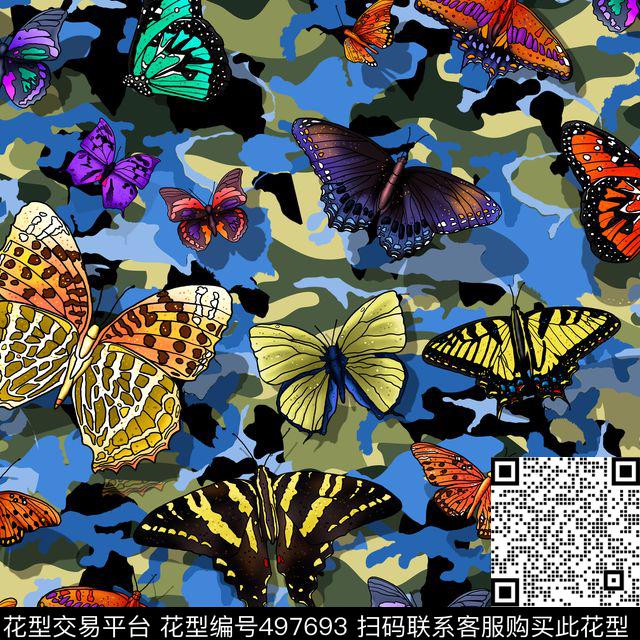 最新时尚潮流抽象花卉迷彩数码华亿平台数码印花华亿平台下载（图片编号: 497693） - 瓦栏（Walan）