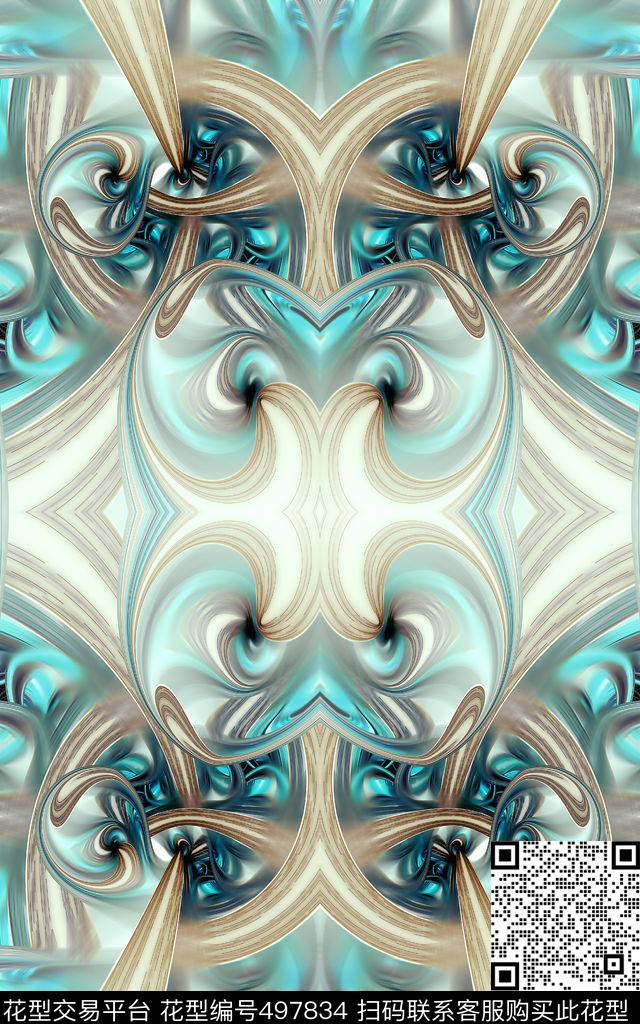 抽象艺术服装沙发布数码印花华亿平台下载（图片编号: 497834） - 瓦栏（Walan）