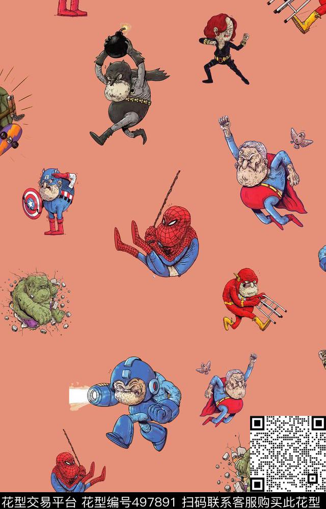 卡通英雄联盟超人数码印花华亿平台下载（图片编号: 497891） - 瓦栏（Walan）