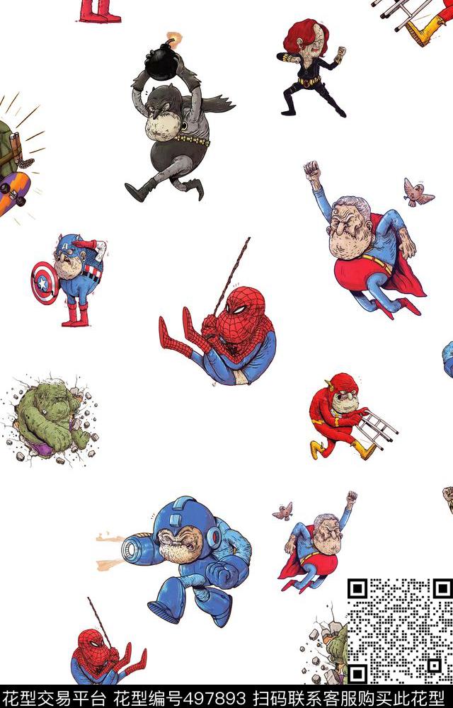 卡通英雄联盟超人数码印花华亿平台下载（图片编号: 497893） - 瓦栏（Walan）