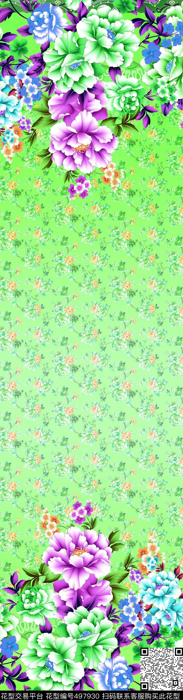 定位花数码印花华亿平台下载（图片编号: 497930） - 瓦栏（Walan）