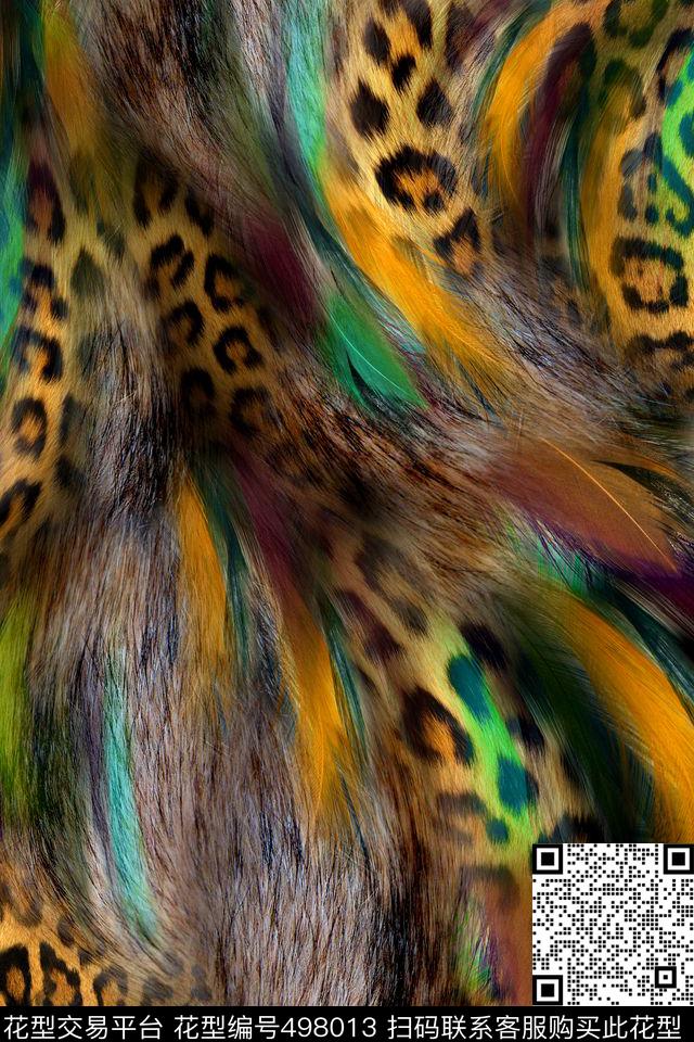 时尚豹纹动物皮毛数码印花华亿平台下载（图片编号: 498013） - 瓦栏（Walan）