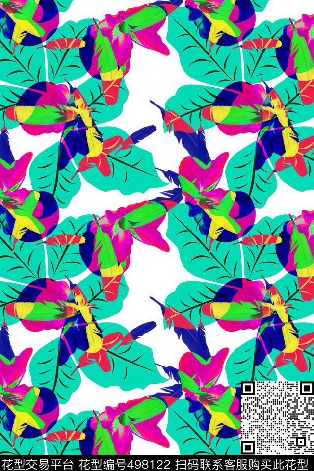 花卉流行时尚传统印花华亿平台下载（图片编号: 498122） - 瓦栏（Walan）