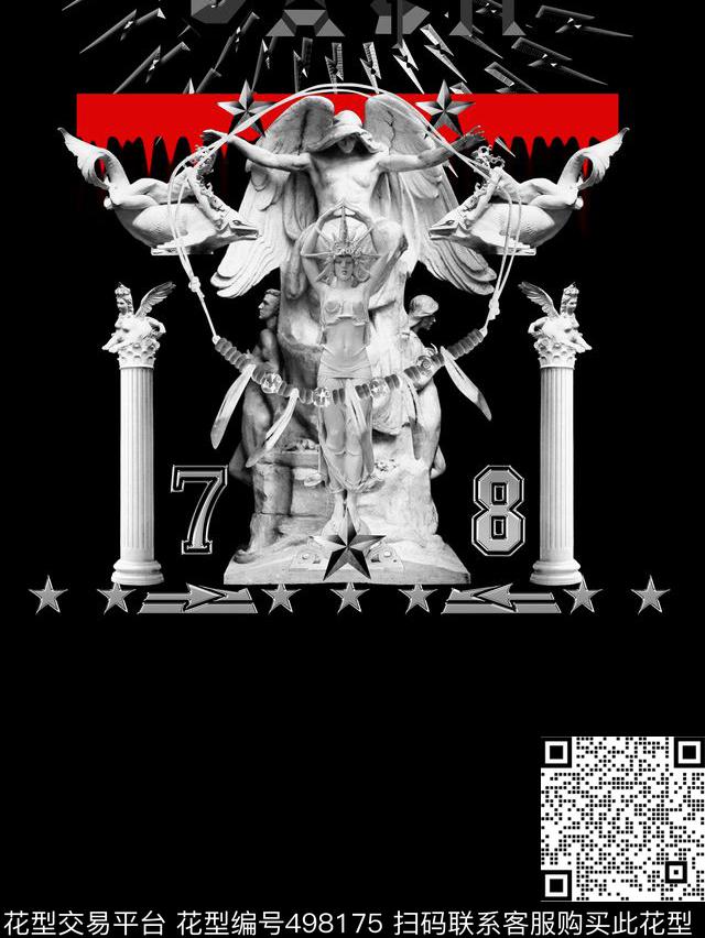 复古石雕罗马数码印花华亿平台下载（图片编号: 498175） - 瓦栏（Walan）