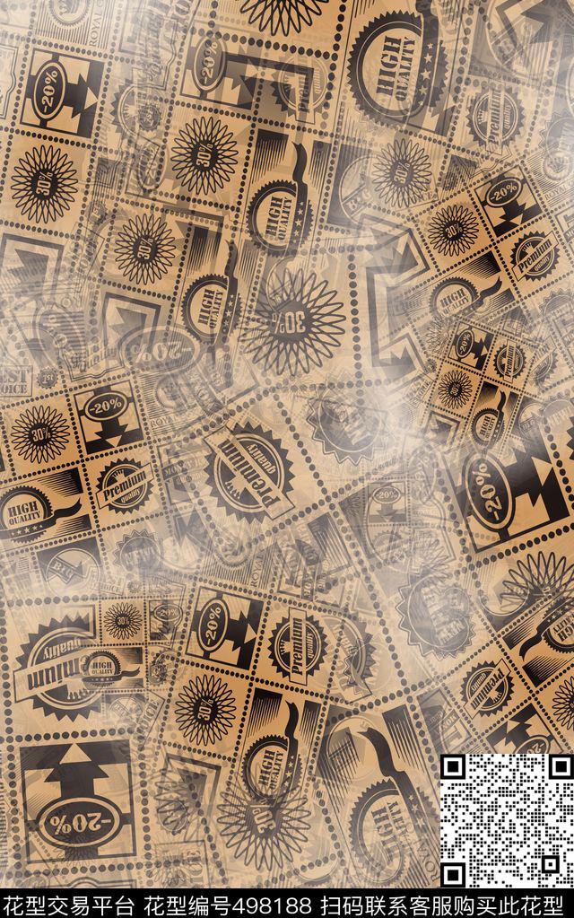 时尚大牌混搭数码印花华亿平台下载（图片编号: 498188） - 瓦栏（Walan）