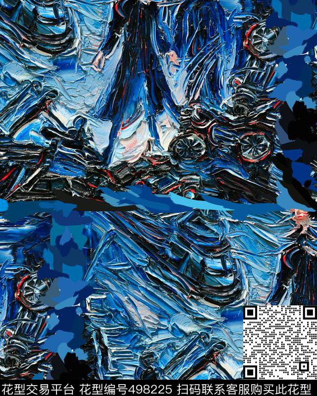 潮流复古夹克华亿平台数码印花华亿平台下载（图片编号: 498225） - 瓦栏（Walan）