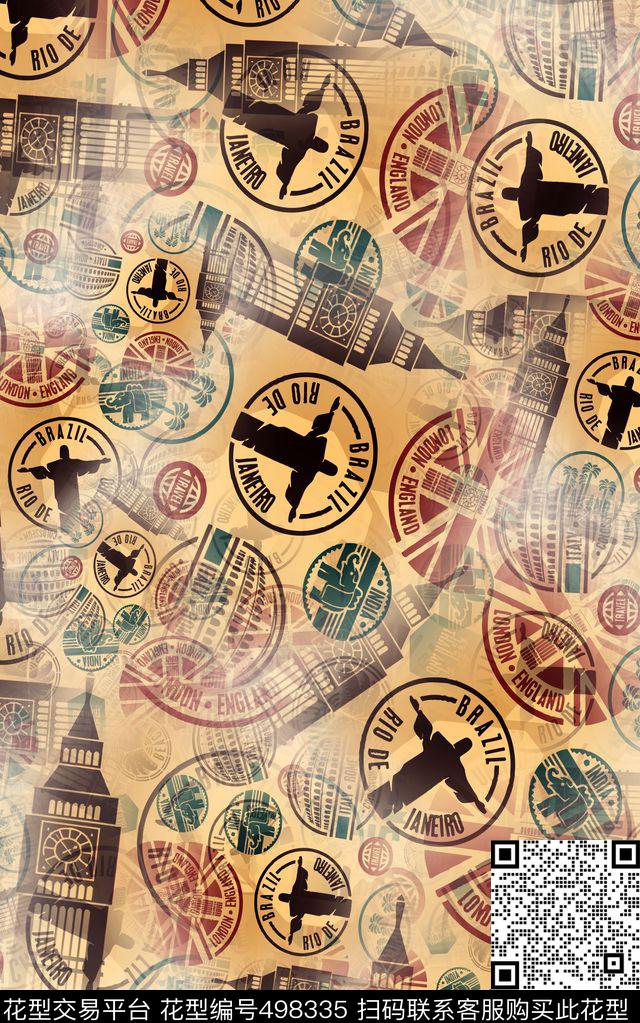 时尚男女风街拍风流行暗金色怀旧复古欧洲风数码印花华亿平台下载（图片编号: 498335） - 瓦栏（Walan）