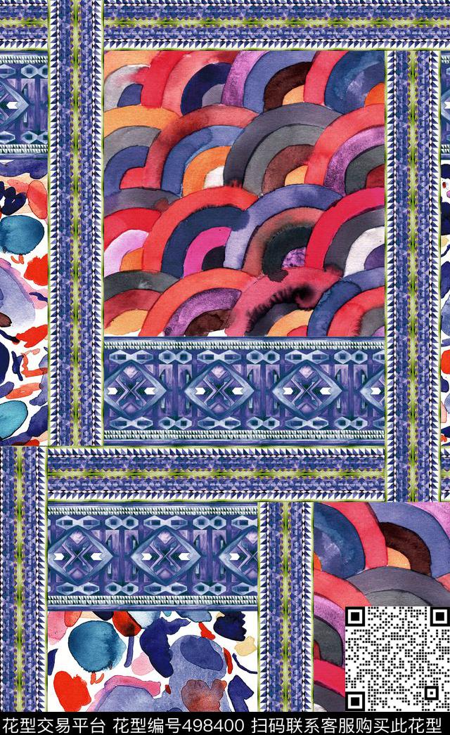 服装家纺名族风数码印花华亿平台下载（图片编号: 498400） - 瓦栏（Walan）