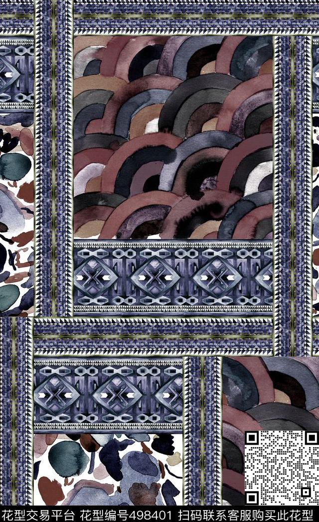 服装家纺名族风数码印花华亿平台下载（图片编号: 498401） - 瓦栏（Walan）