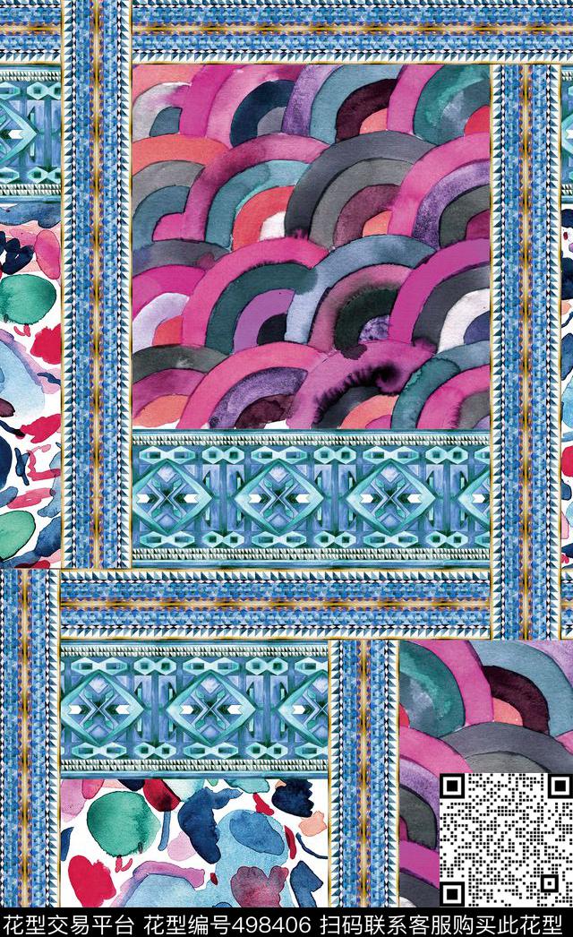服装家纺名族风数码印花华亿平台下载（图片编号: 498406） - 瓦栏（Walan）