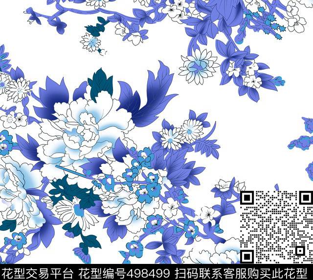 简约中国风抽象数码印花华亿平台下载（图片编号: 498499） - 瓦栏（Walan）