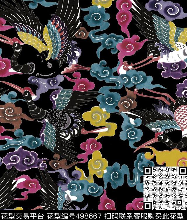 潮流时尚动物时尚秋冬数码印花华亿平台下载（图片编号: 498667） - 瓦栏（Walan）